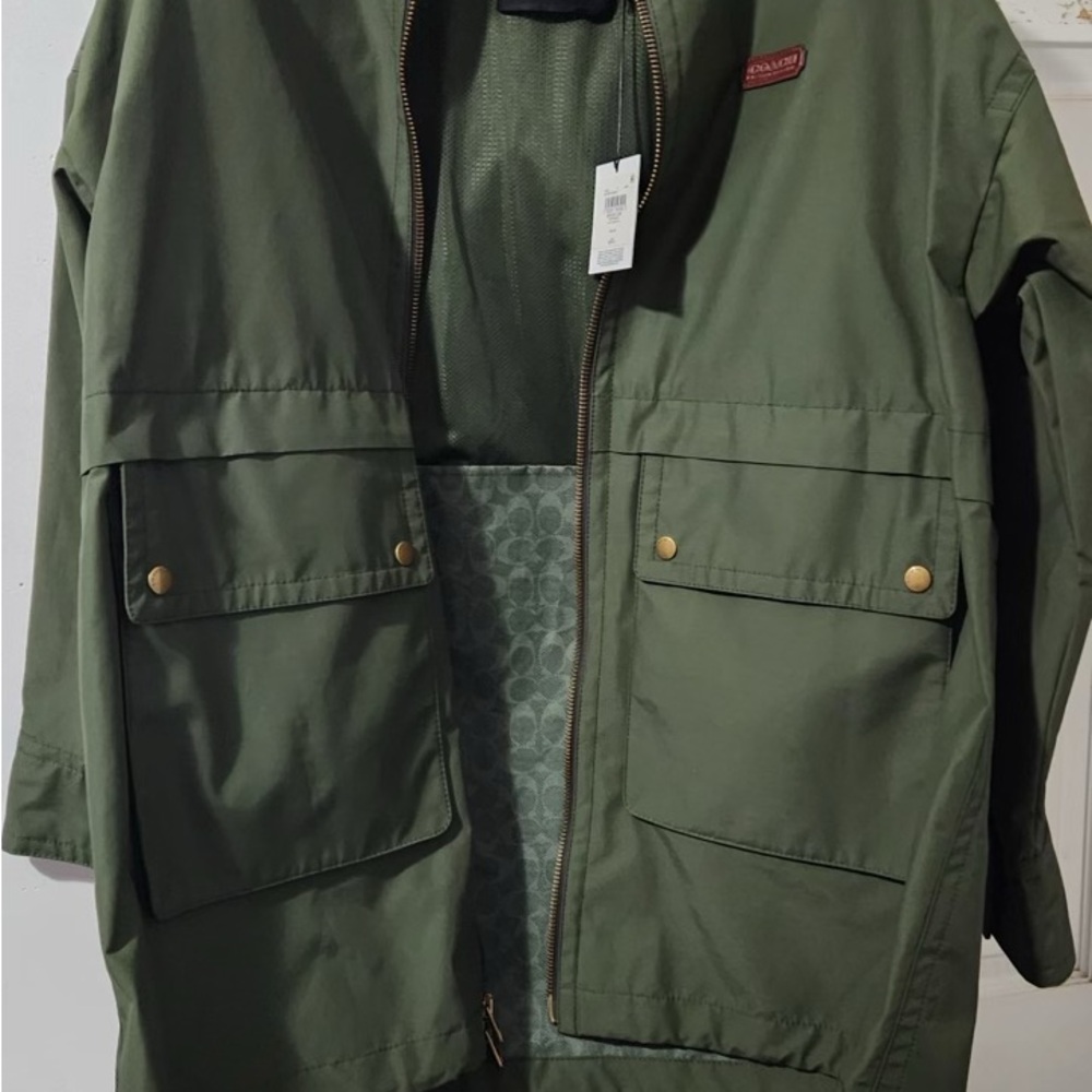 NWT Men's Coach Coat Green Size M